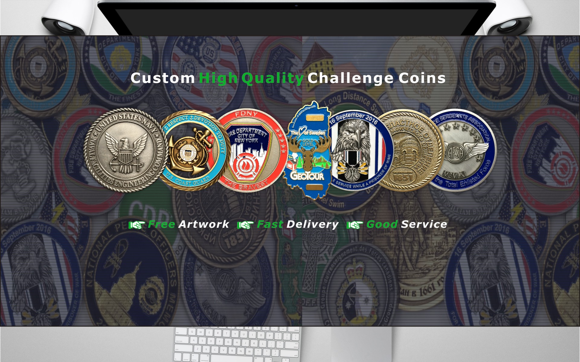 challenge coins banner